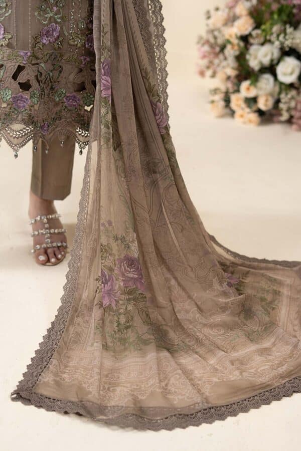 Maria b 3 piece embroidered chiffon suit– d-2closeup h Maria B 3 Piece Embroidered Chiffon Suit– D-2Closeup H