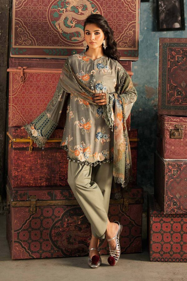M Prints Maria B | Embroidered Cambric Suit - Sage Green (MPT-3103-A) M Prints Maria B | Embroidered Cambric Suit - Sage Green (MPT-3103-A)
