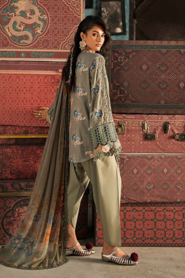 M prints maria b | embroidered cambric suit - sage green (mpt-3103-a)– d-3a-c M Prints Maria B | Embroidered Cambric Suit - Sage Green (MPT-3103-A)– D-3A-C
