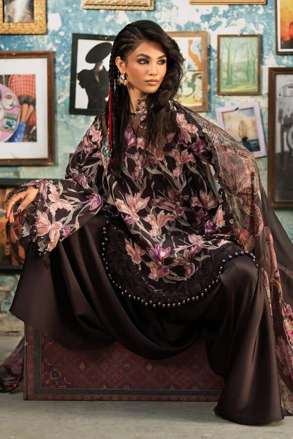 M Prints Maria B | Embroidered Cambric Suit - Brown (MPT-3104-B) M Prints Maria B | Embroidered Cambric Suit - Brown (MPT-3104-B)