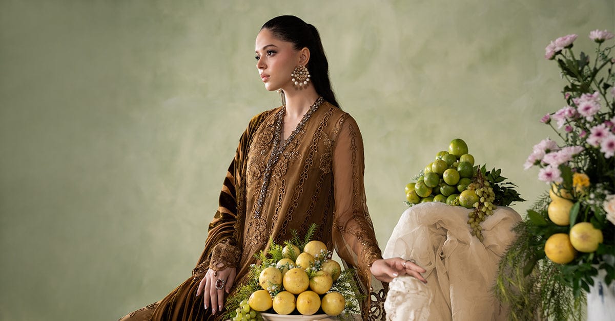 Maria b 3 piece embroidered chiffon suit– d-5-k Maria B 3 Piece Embroidered Chiffon Suit– D-5-K