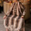 M prints maria b | embroidered linen suit - brown (mpt-3105-b) M Prints Maria B | Embroidered Linen Suit - Brown (MPT-3105-B)