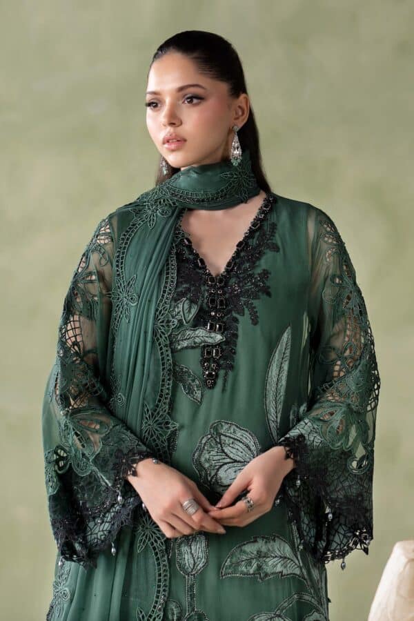 Maria b 3 piece embroidered chiffon suit– d-7-f Maria B 3 Piece Embroidered Chiffon Suit– D-7-F