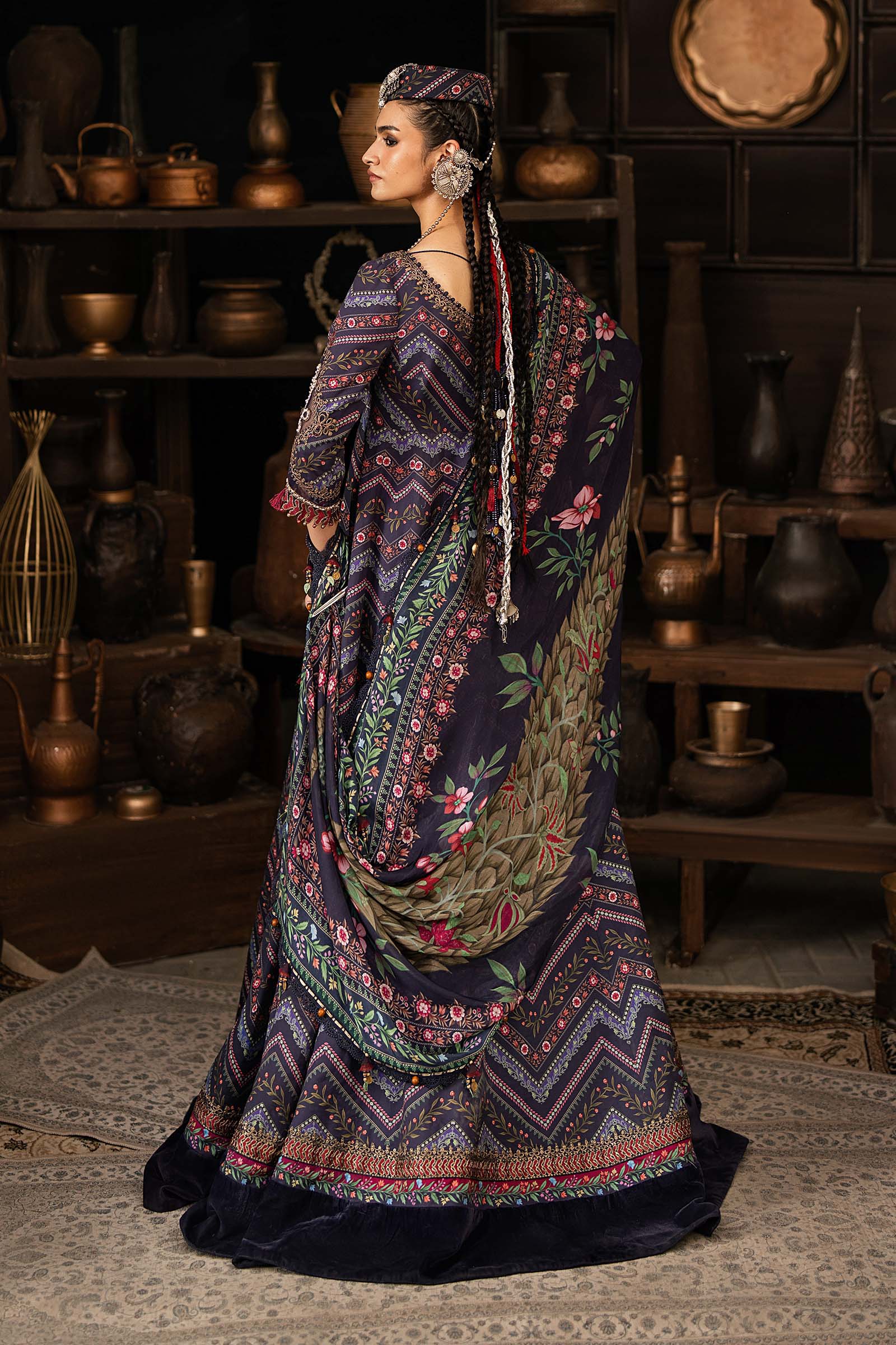 M prints maria b | embroidered cambric suit - blue (mpt-3107-b)– d-7b-d M Prints Maria B | Embroidered Cambric Suit - Blue (MPT-3107-B)– D-7B-D