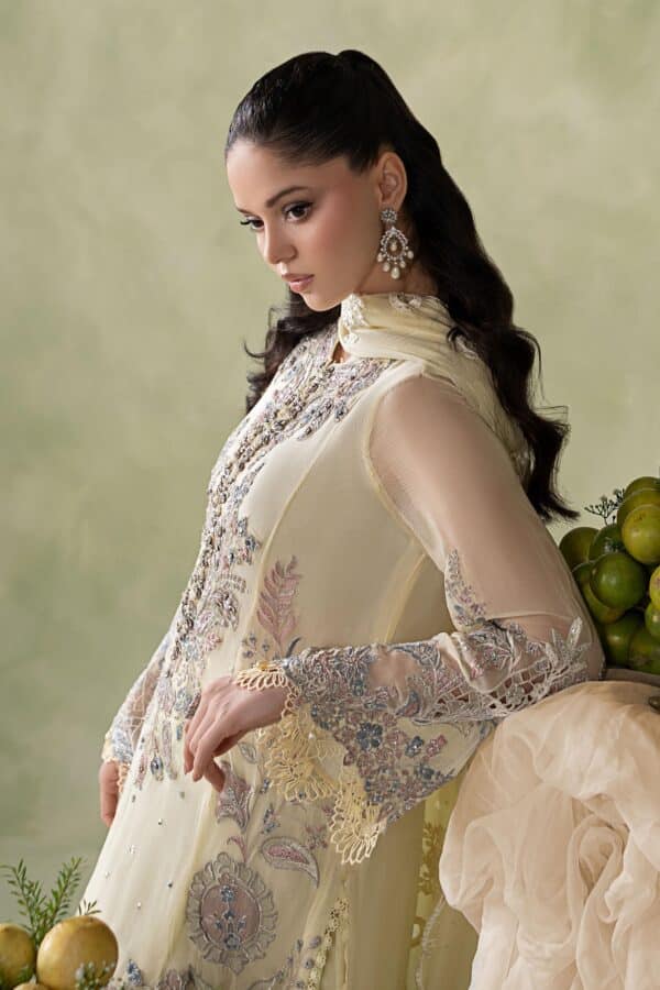 Maria b 3 piece embroidered chiffon suit– d-8-e Maria B 3 Piece Embroidered Chiffon Suit– D-8-E