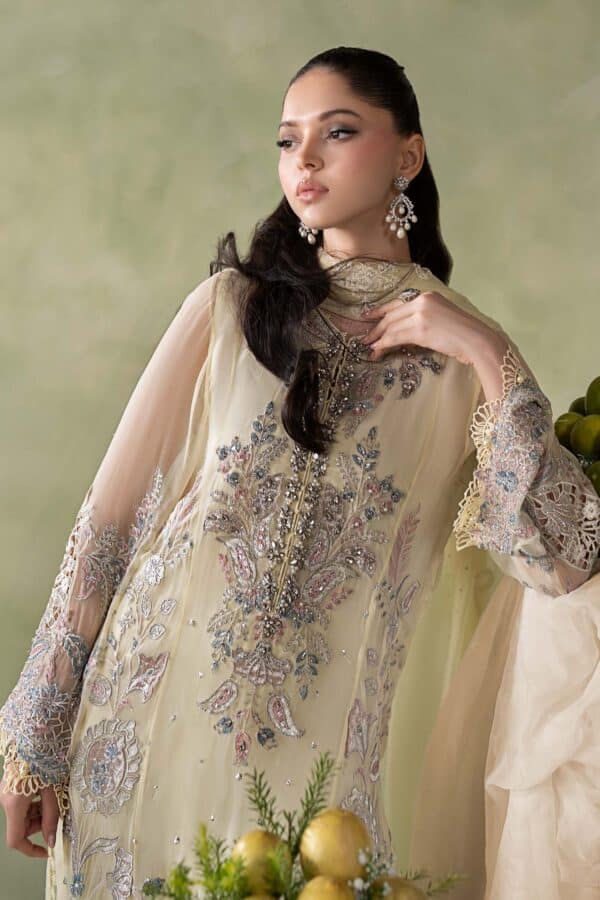 Maria b 3 piece embroidered chiffon suit– d-8-f Maria B 3 Piece Embroidered Chiffon Suit– D-8-F