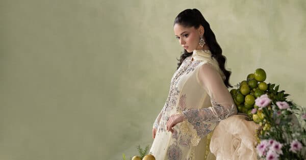 Maria b 3 piece embroidered chiffon suit– d-8-l Maria B 3 Piece Embroidered Chiffon Suit– D-8-L