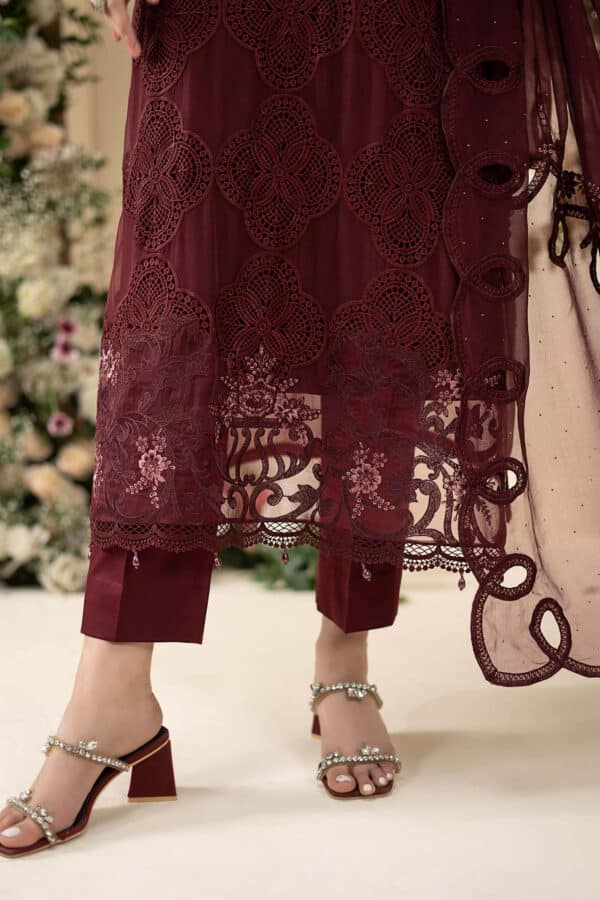 Maria b 3 piece embroidered chiffon suit– d-8closeup j Maria B 3 Piece Embroidered Chiffon Suit– D-8Closeup J