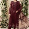 Maria b 3 piece embroidered chiffon suit Maria B 3 Piece Embroidered Chiffon Suit