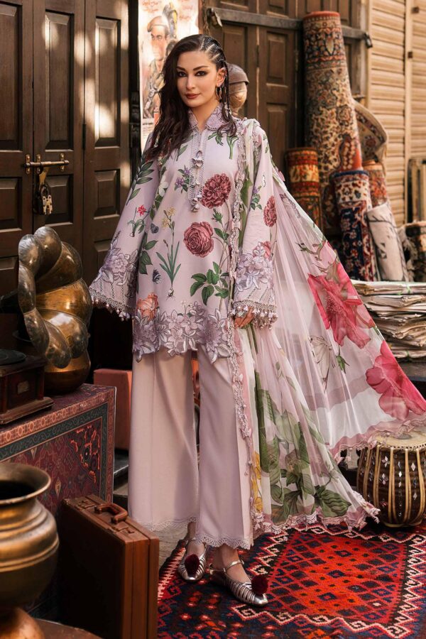 M Prints Maria B | Embroidered Cambric Suit - Lilac (MPT-3109-A)– D-9A-B