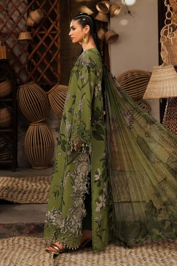 M prints maria b | embroidered cambric suit - green (mpt-3109-b)– d-9b-c M Prints Maria B | Embroidered Cambric Suit - Green (MPT-3109-B)– D-9B-C