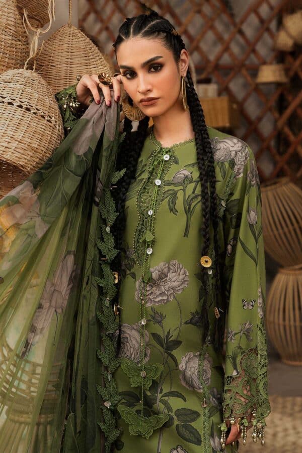 M prints maria b | embroidered cambric suit - green (mpt-3109-b)– d-9b-e M Prints Maria B | Embroidered Cambric Suit - Green (MPT-3109-B)– D-9B-E