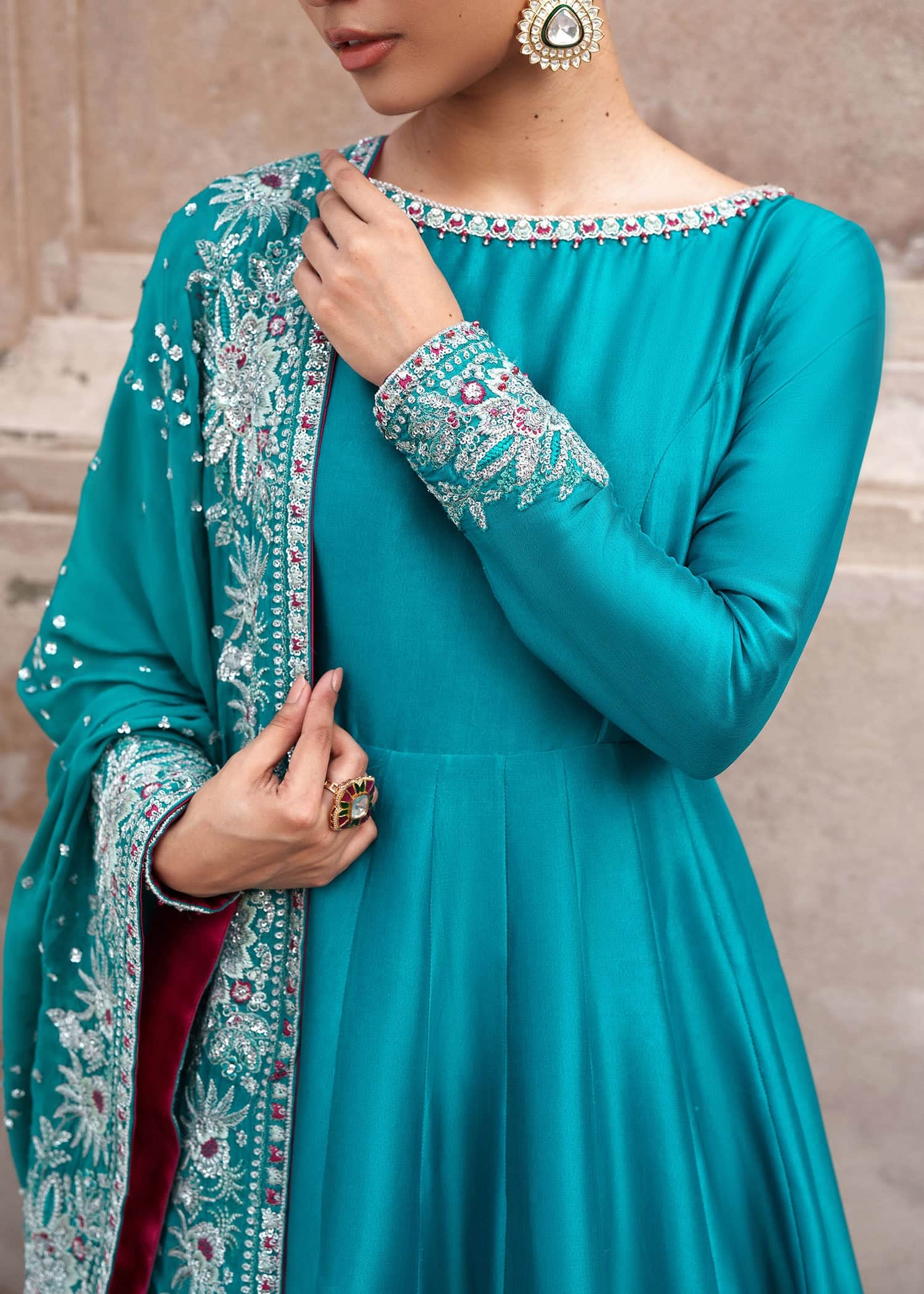 Zeenat formals'26 by sadaf fawad khan zarafshan– detail view 2 Zeenat Formals'26 by Sadaf Fawad Khan Zarafshan– detail view 2