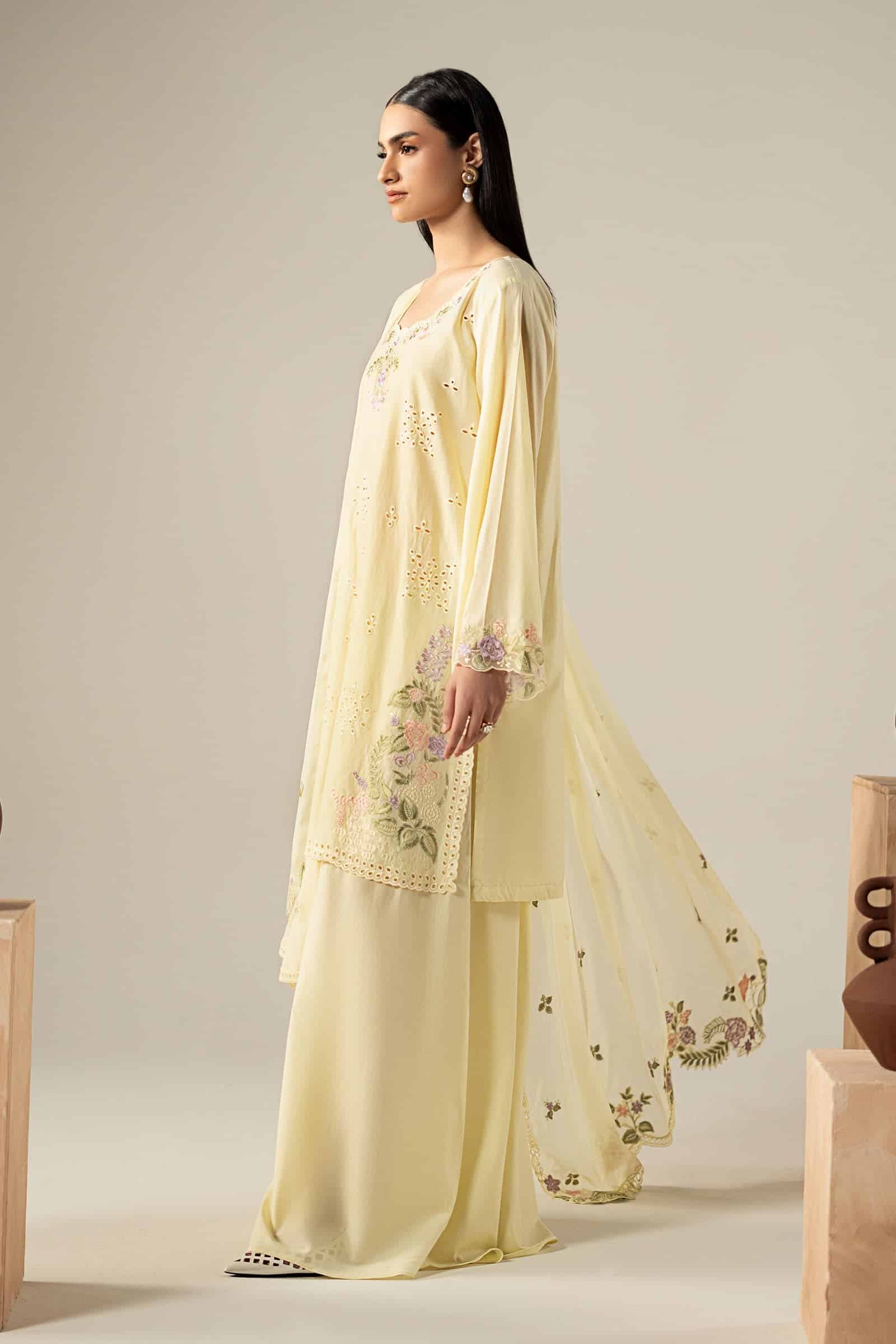 Dw-pf26-07yellow-b Maria B Luxury Pret 2026– DW-PF26-07Yellow-B