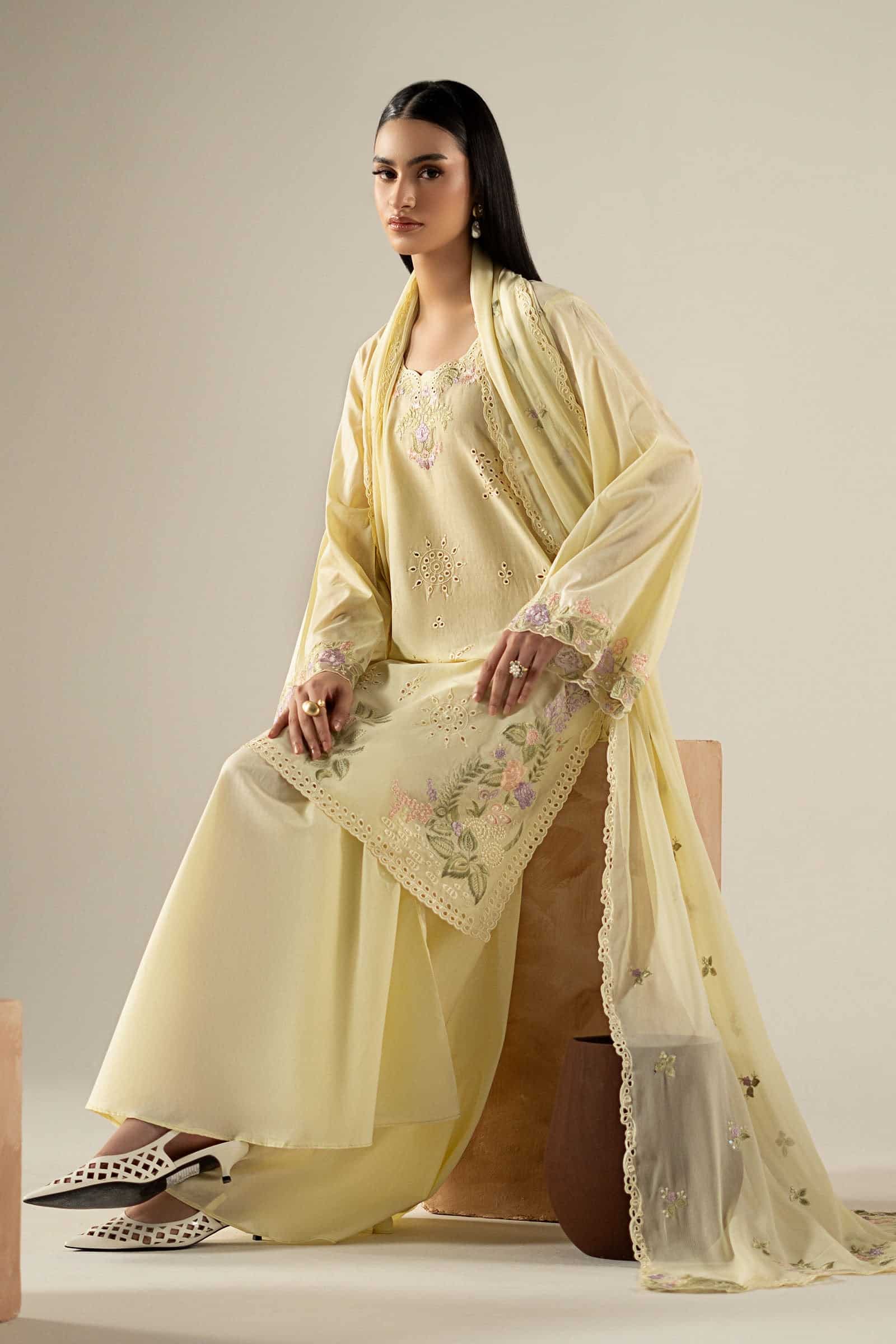 Dw-pf26-07yellow-d Maria B Luxury Pret 2026– DW-PF26-07Yellow-D