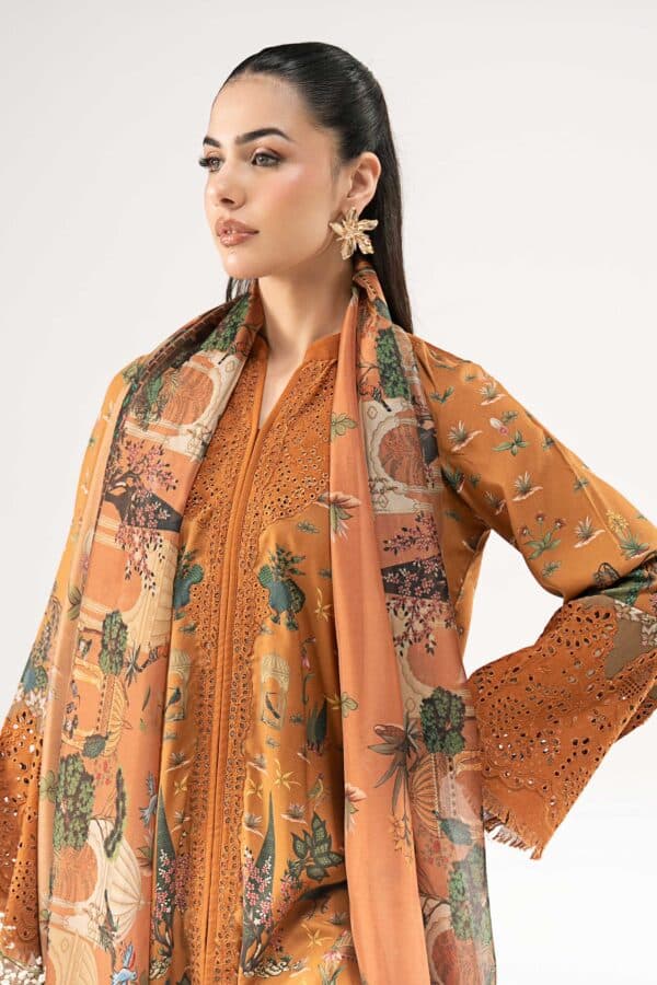 DWW2559MustardCloseup_D Maria B Luxury Pret 2026– DWW2559MustardCloseup D