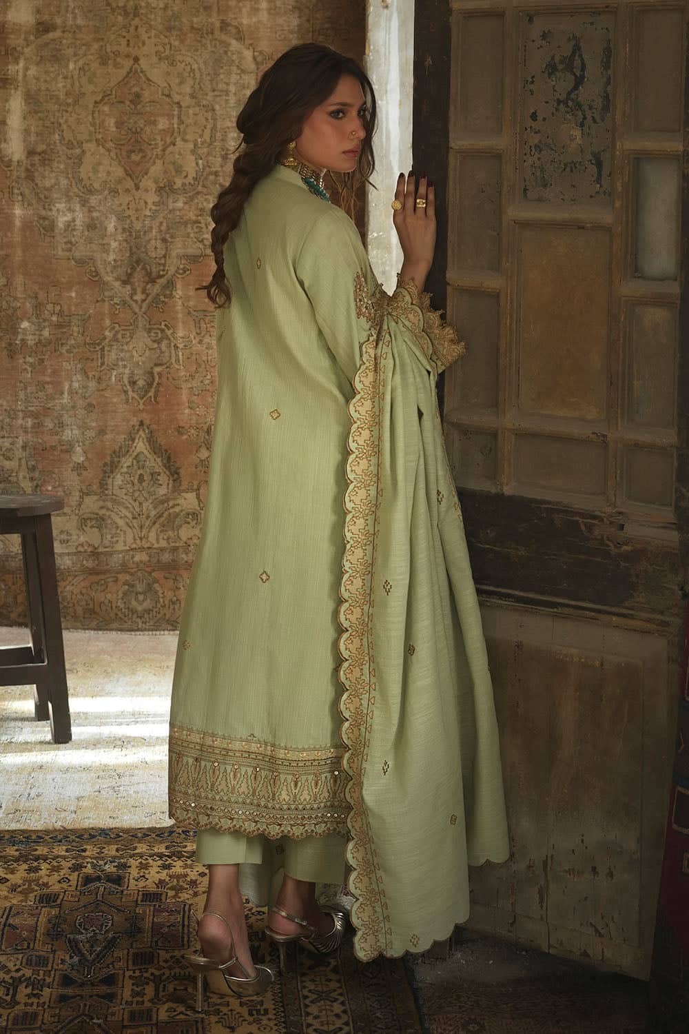 Embroidered-khaddar-dupatta-embroidered-khaddar-shirt-dyed-trouser-gulahmed-k-62056-back Gul Ahmed Winter 2026 - 3 Piece Embroidered Khaddar Suit with Embroidered Khaddar Dupatta–