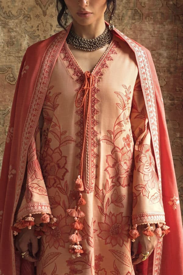 Embroidered-Khaddar-Dupatta-Embroidered-Khaddar-Shirt-Dyed-Trouser-Gulahmed-K-62057-Close Gul Ahmed Winter 2026 - 3 Piece Embroidered Khaddar Suit with Embroidered Khaddar Dupatta–