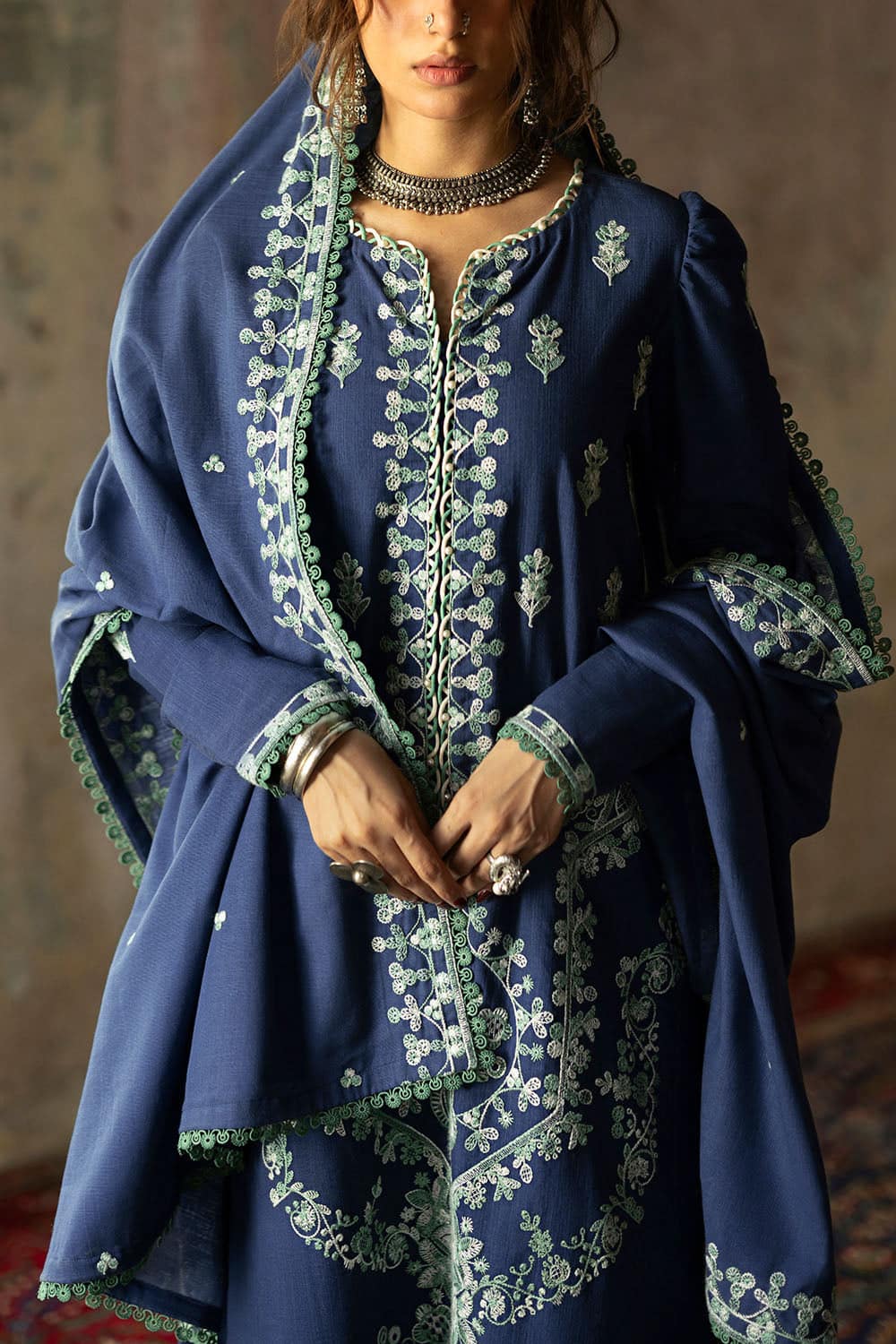 Embroidered-khaddar-dupatta-embroidered-khaddar-shirt-dyed-trouser-gulahmed-k-62062-close Gul Ahmed Winter 2026 - 3 Piece Embroidered Khaddar Suit with Embroidered Khaddar Dupatta–