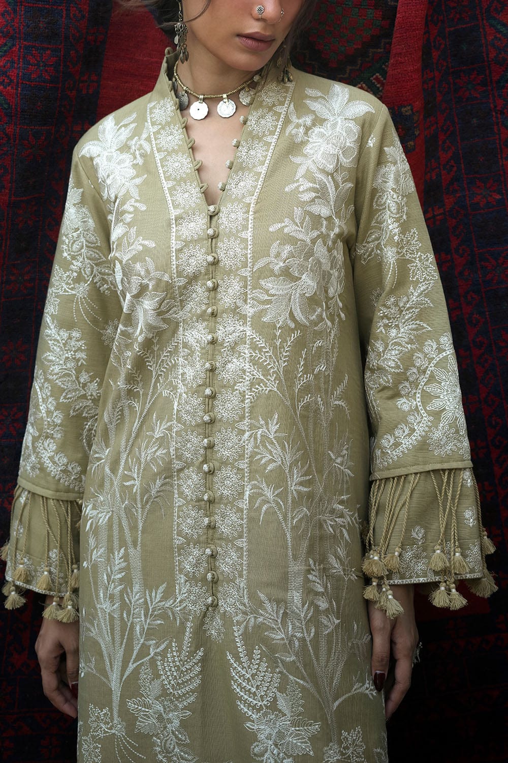 Embroidered-khaddar-shirt-dyed-trouser-gulahmed-tk-52014-close Gul Ahmed Winter 2026 - 2 Piece Embroidered Khaddar Suit– Embroidered-Khaddar-Shirt-Dyed-Trouser-Gulahm