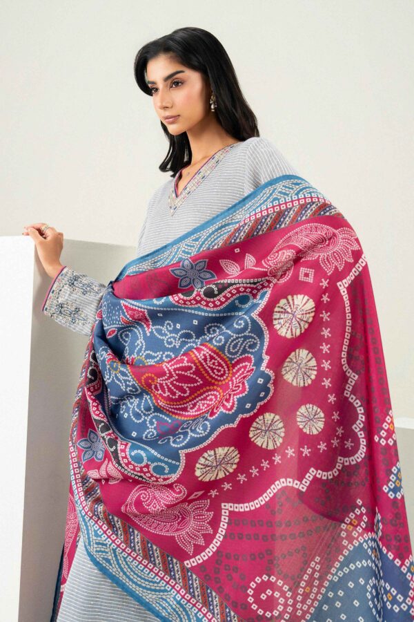 Alternative view of Nishat Linen Winter Collection 2026 | 3 Piece - Printed Embroidered Suit - PFE26-46