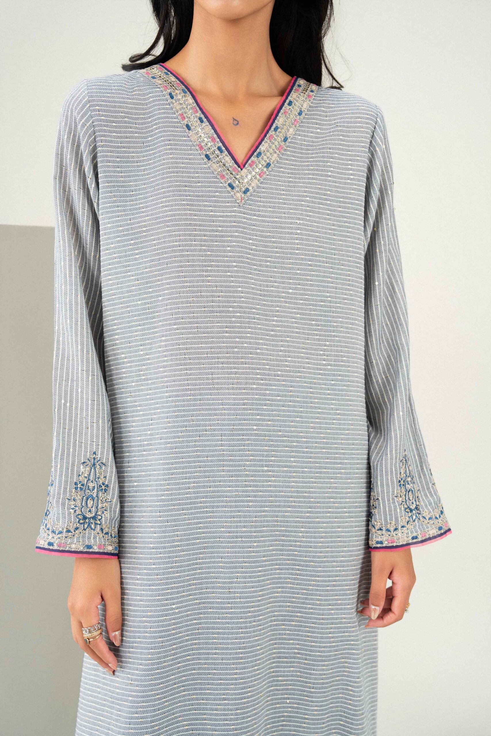 Nishat linen winter collection 2026 | 3 piece - printed embroidered suit - pfe26-46 Nishat Linen Winter Collection 2026 | 3 Piece - Printed Embroidered Suit - PFE26-46 - Image 6