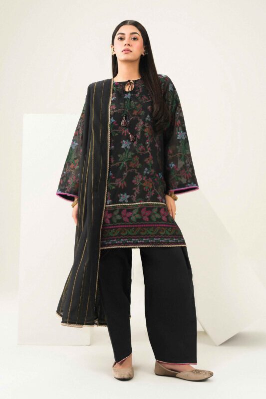 Nishat Linen Winter Collection 2026 | 3 Piece - Embroidered Suit - PFE26-53
