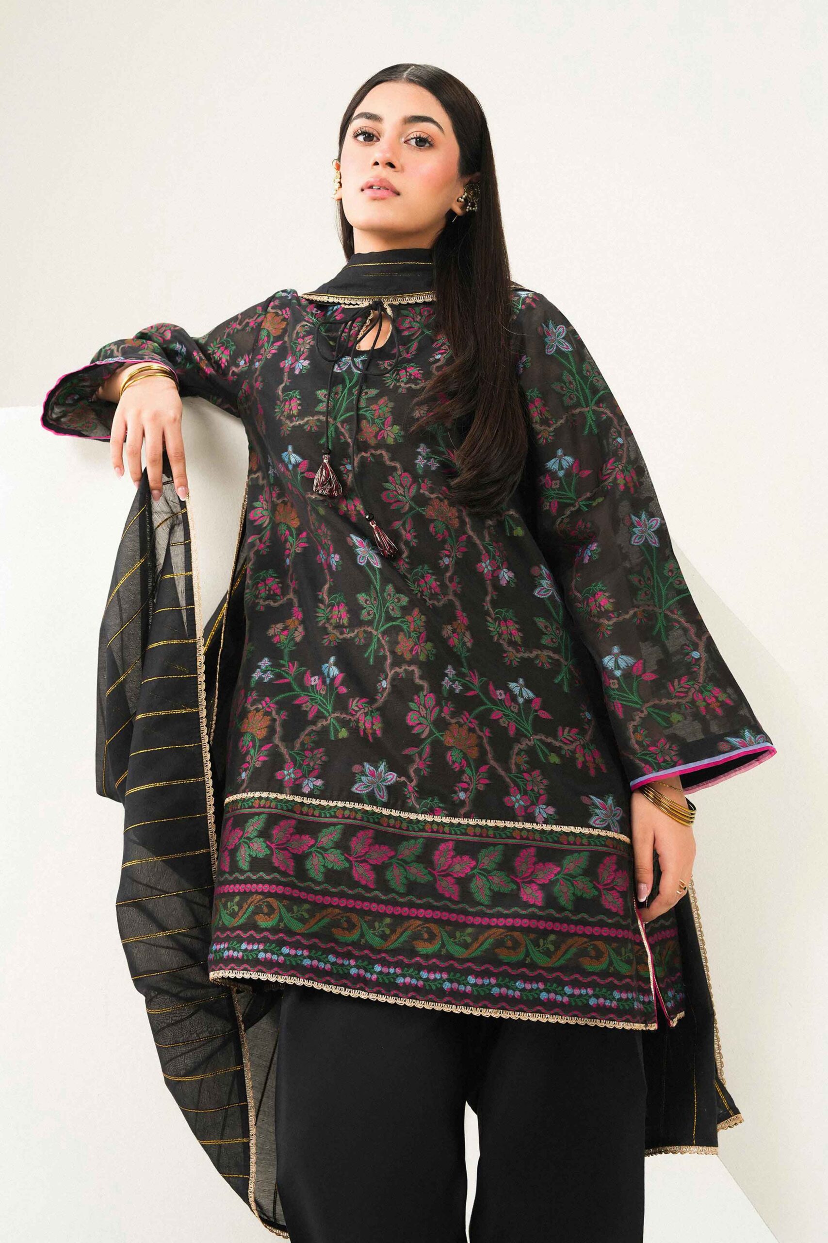 Nishat linen winter collection 2026 | 3 piece - embroidered suit - pfe26-53 Nishat Linen Winter Collection 2026 | 3 Piece - Embroidered Suit - PFE26-53 - Image 2