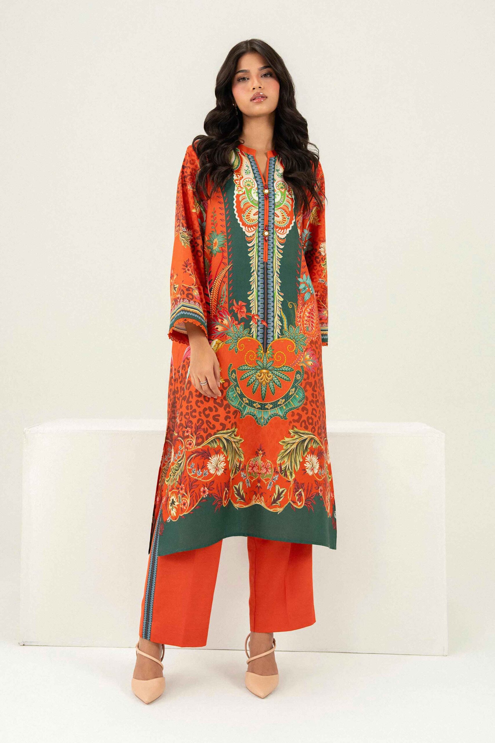 Nishat linen winter collection 2026 | 2 piece - printed suit - pw25-320 Nishat Linen Winter Collection 2026 | 2 Piece - Printed Suit - PW25-320