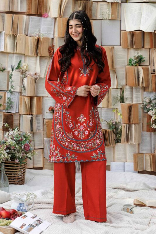 Nishat Linen Winter Collection 2026 | 2 Piece - Embroidered Suit - PW25-322