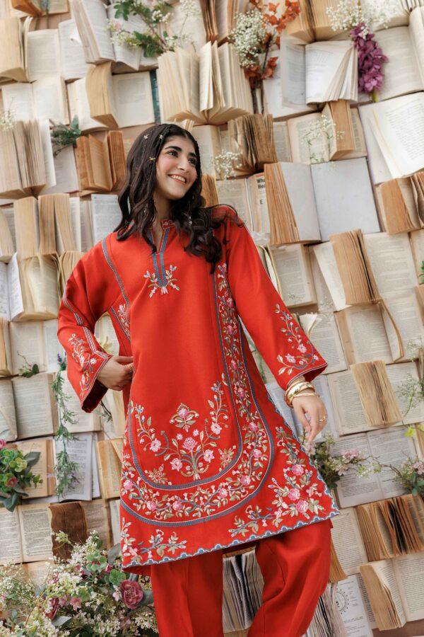 Nishat linen winter collection 2026 | 2 piece - embroidered suit - pw25-322 Nishat Linen Winter Collection 2026 | 2 Piece - Embroidered Suit - PW25-322 - Image 3