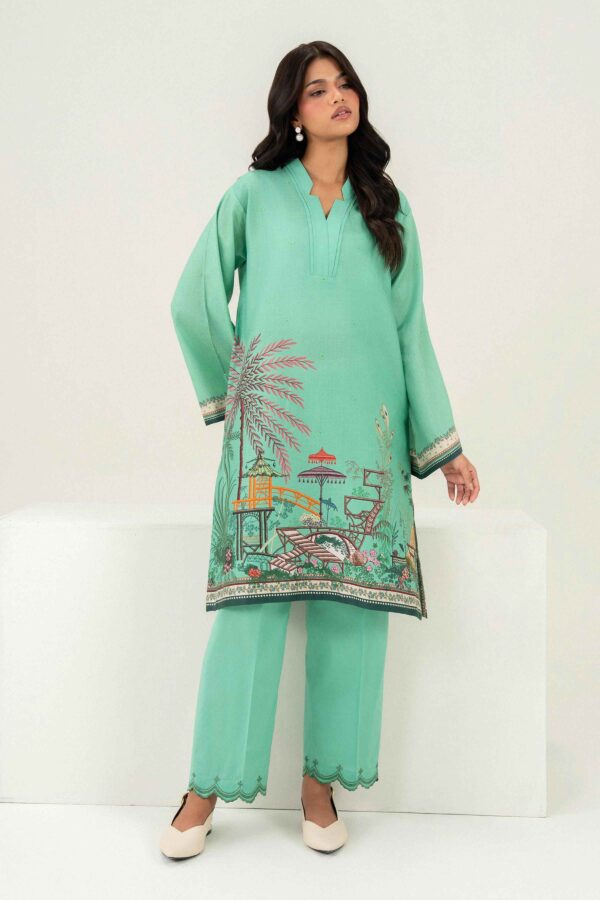 Nishat linen winter collection 2026 | 2 piece - printed embroidered suit - pw25-387 Nishat Linen Winter Collection 2026 | 2 Piece - Printed Embroidered Suit - PW25-387 - Image 5