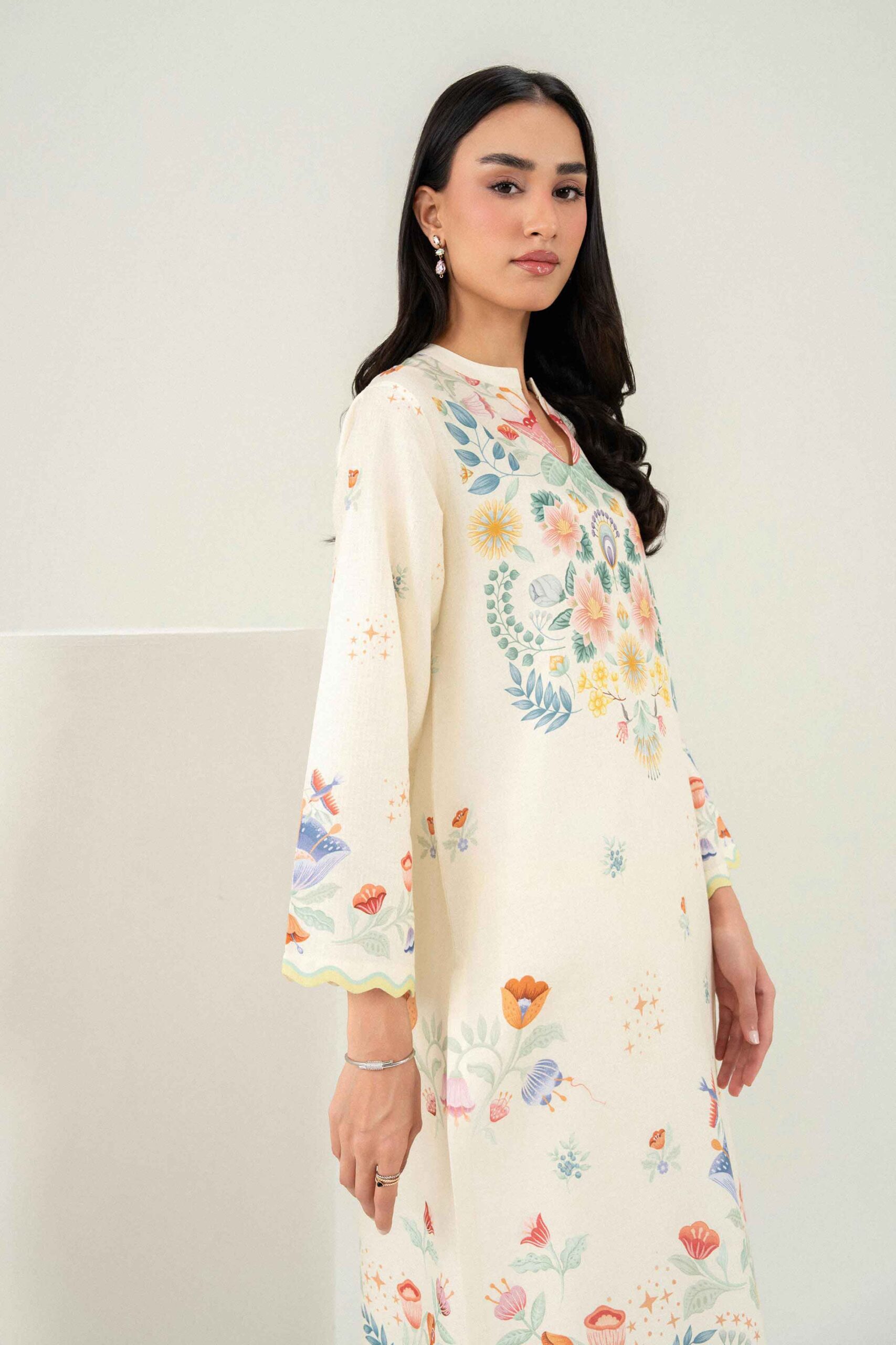 Nishat linen winter collection 2026 | 2 piece - printed embroidered suit - pw25-389 Nishat Linen Winter Collection 2026 | 2 Piece - Printed Embroidered Suit - PW25-389 - Image 2