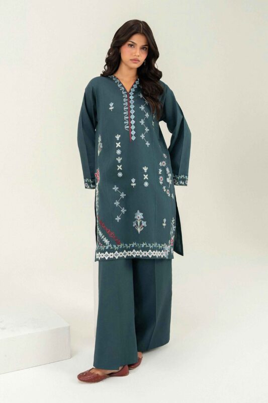 Nishat Linen Winter Collection 2026 | 2 Piece - Embroidered Suit - PW25-390