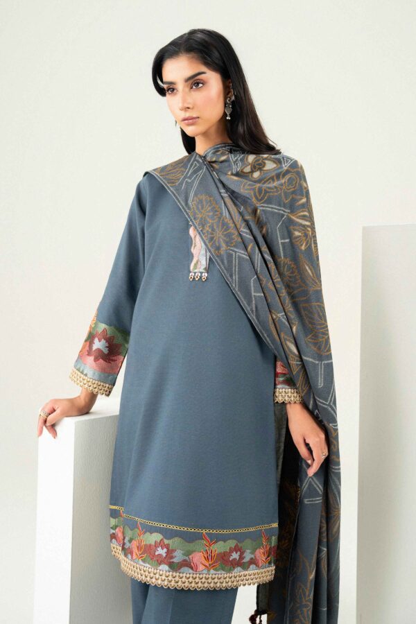 Alternative view of Nishat Linen Winter Collection 2026 | 3 Piece - Embroidered Suit - PW25-462