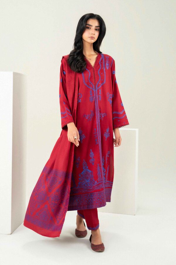 Nishat Linen Winter Collection 2026 | 3 Piece - Embroidered Suit - PW25-500 - Image 5