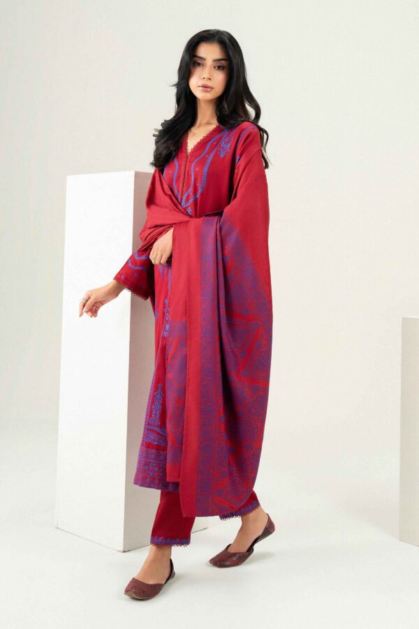 Nishat Linen Winter Collection 2026 | 3 Piece - Embroidered Suit - PW25-500 - Image 4