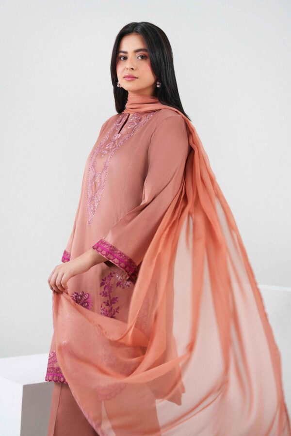 Alternative view of Nishat Linen Winter Collection 2026 | 3 Piece - Embroidered Suit - PW25-529