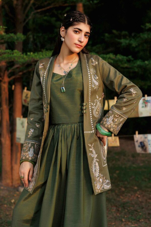 Alternative view of Nishat Linen Winter Collection 2026 | Embroidered Jacket - PW25-547