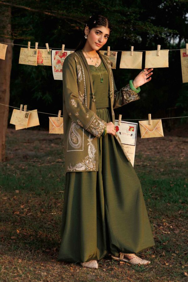 Nishat Linen Winter Collection 2026 | Embroidered Jacket - PW25-547