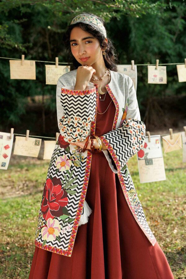 Alternative view of Nishat Linen Winter Collection 2026 | Printed Jacket - PW25-556