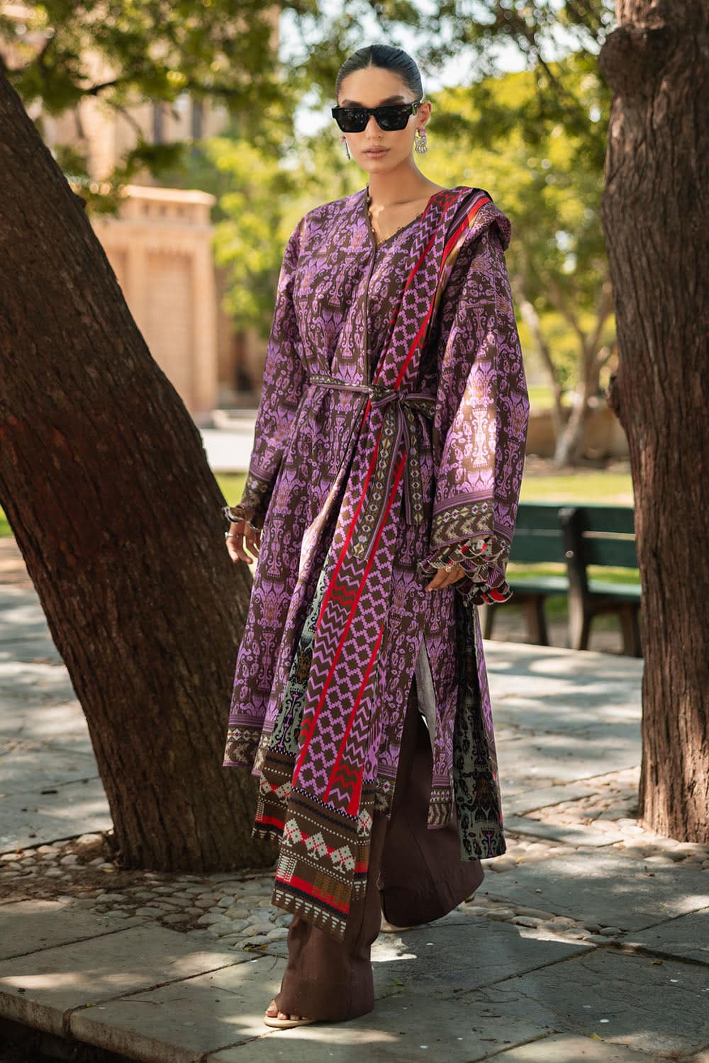 Printed-khaddar-dupatta-printed-khaddar-shirt-dyed-trouser-gulahmed-k-52044-front Gul Ahmed Winter 2026 - 3 Piece Printed Khaddar Suit with Dupatta