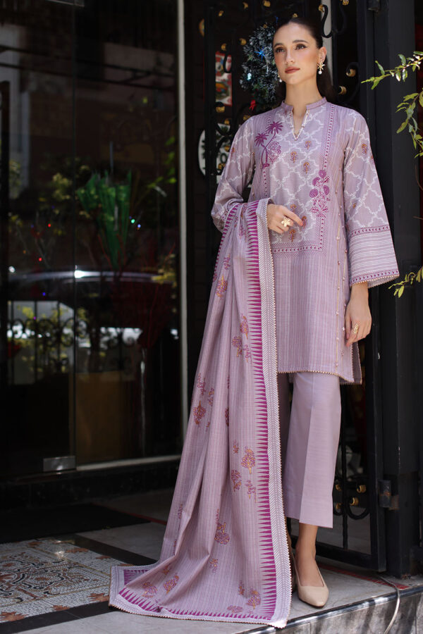 Printed-khaddar-dupatta-printed-khaddar-shirt-dyed-trouser-gulahmed-k-52057-front-1 Gul Ahmed Winter 2026 3 Piece Gold Printed Khaddar Suit with Gold Printed Khaddar Dupatta–