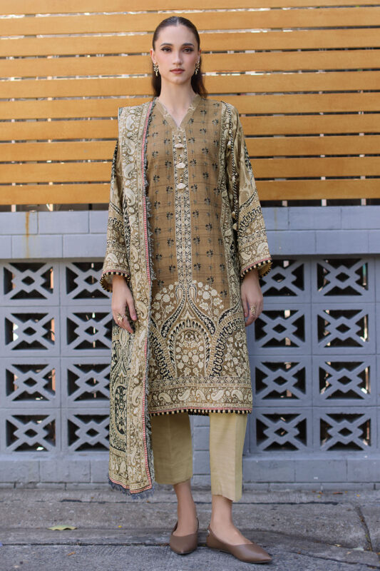 Gul Ahmed Winter 2026 3 Piece Printed Khaddar Suit with Printed Khaddar Dupatta