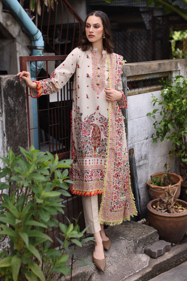 Printed-khaddar-dupatta-printed-khaddar-shirt-printed-trouser-gulahmed-k-62077-front-1 Gul Ahmed Winter 2026 3 Piece Printed Khaddar Suit with Printed Khaddar Dupatta and Printed Trouser–