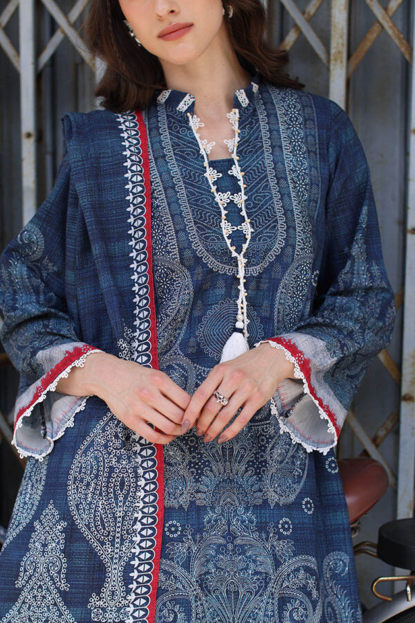 Gul Ahmed Winter 2026 3 Piece Printed Khaddar Suit with Printed Khaddar Dupatta and Printed Trouser–