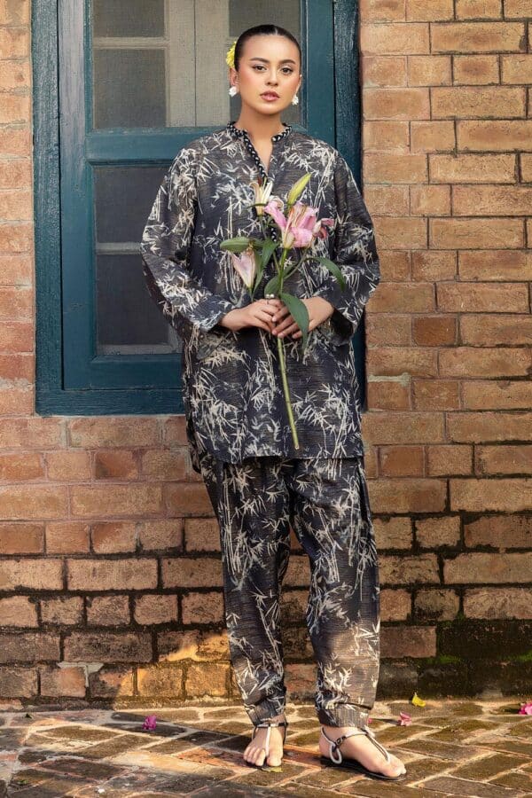 Printed-Zari-Stripe-Shirt-and-Trouser-Gulahmed-SPT-52002-Front Gul Ahmed Winter 2026 - 2 Piece Printed Zari Stripe Self Jacquard Suit