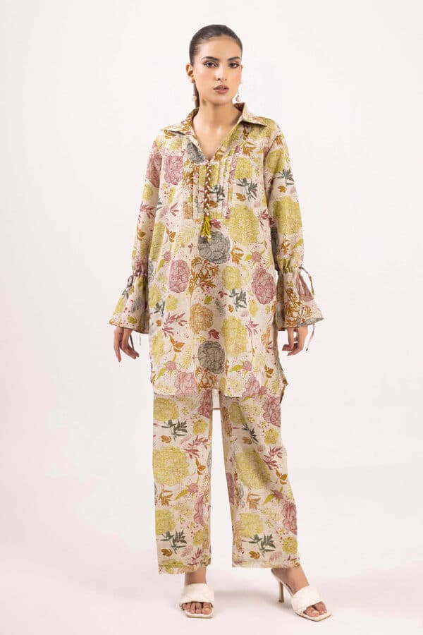 Gul Ahmed Winter 2026 - 2 Piece Printed Zari Stripe Self Jacquard Suit Gul Ahmed Winter 2026 - 2 Piece Printed Zari Stripe Self Jacquard Suit