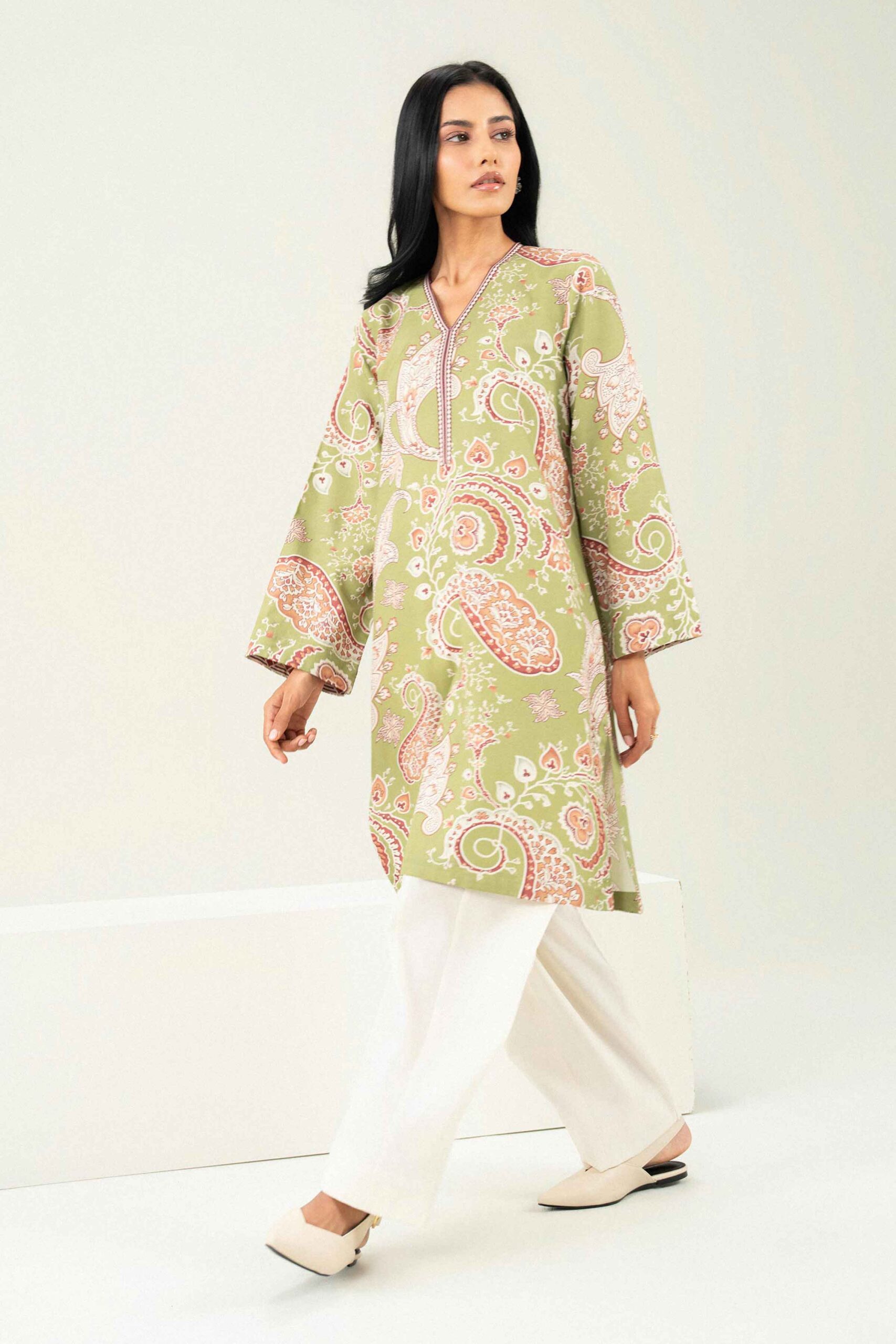 Nishat linen winter collection 2026 | printed shirt - st1s-pret26wv1-2 Nishat Linen Winter Collection 2026 | Printed Shirt - ST1S-PRET26WV1-2