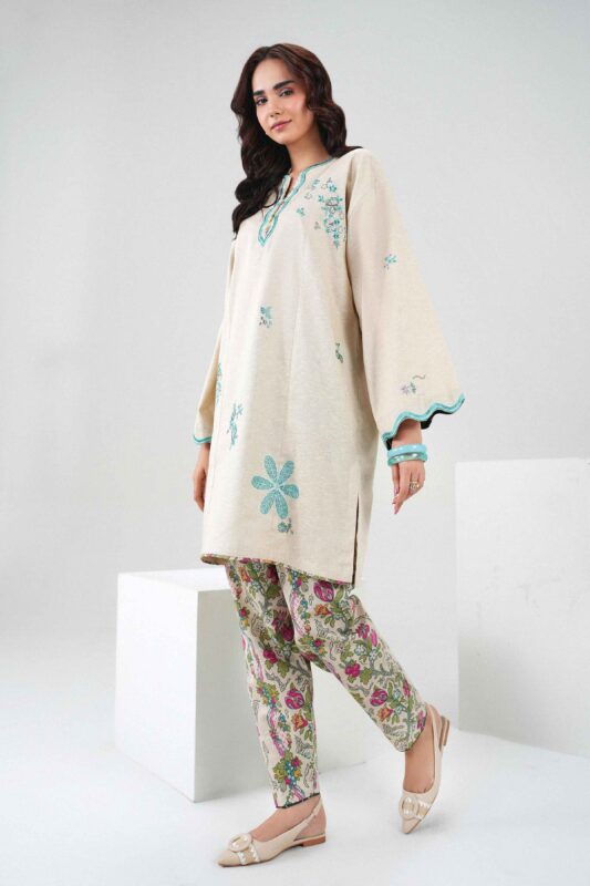 Nishat Linen Winter Collection 2026 | 2 Piece - Printed Embroidered Suit - ST2STE-PRET26WV2-23